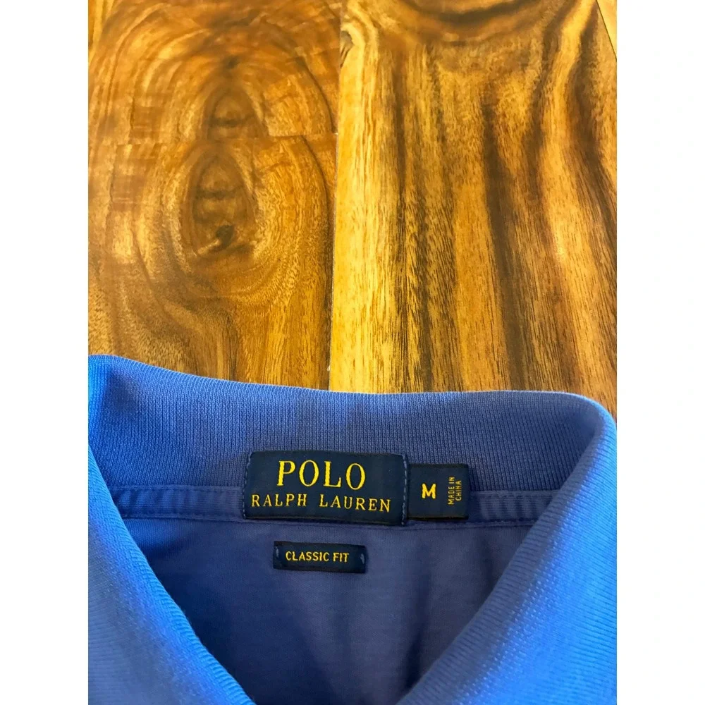 Polo Ralph Lauren Mens Classic Fit Polo Shirt Blue Short Sleeve Pony Logo M